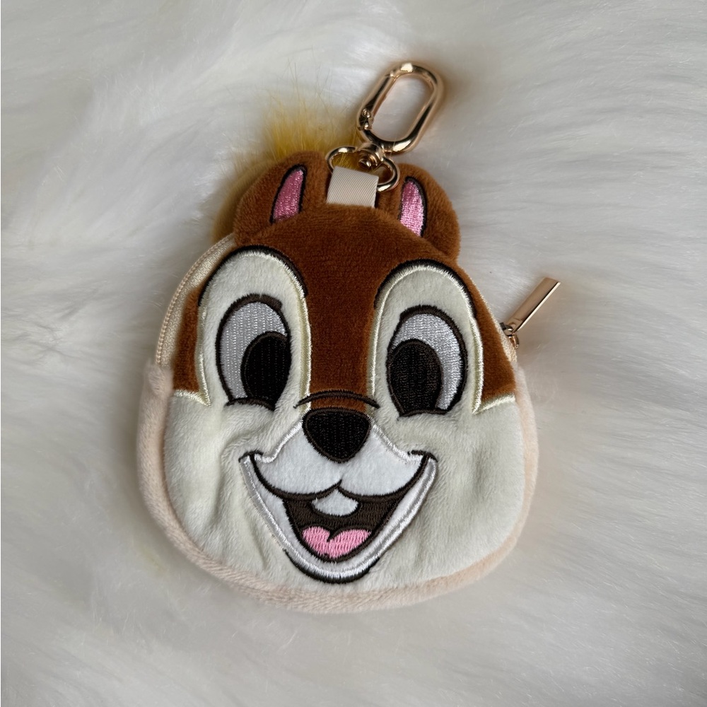 Disney Parks Chip and Dale pouch bag charm Pink - Picture 2 of 7